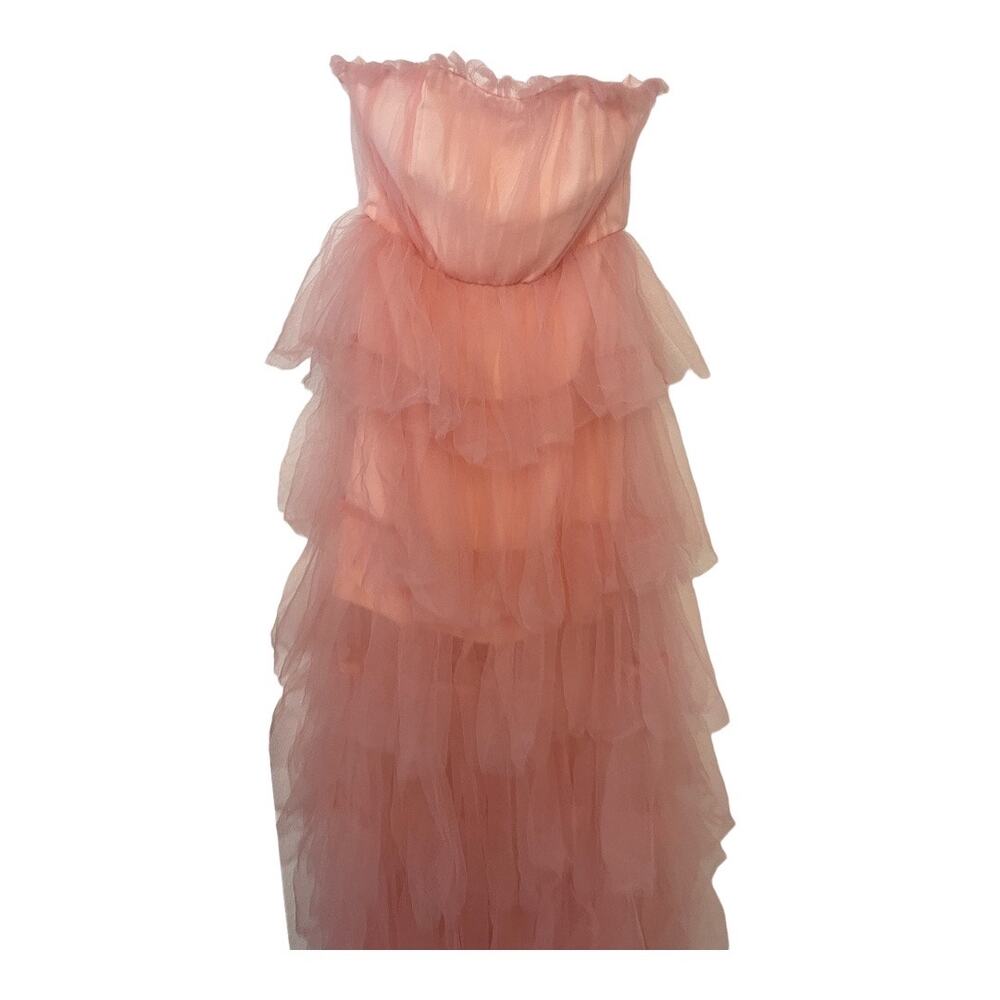 Lovers and Friends Bobbit Gown Strapless Tiered Ruffle Tulle Bridal Wedding XS - Picture 7 of 16